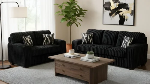 IMG_2272 S319 Sofa and Loveseat (Black)