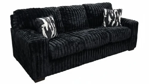 S319 Sofa and Loveseat (Black)