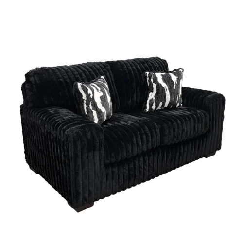S319 Sofa and Loveseat (Black)