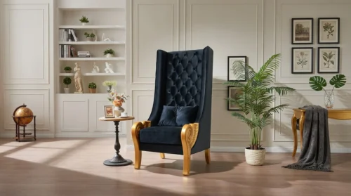 A-CH02 Throne 62.5" Tall (Black)