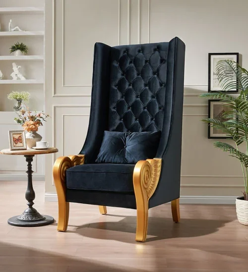 A-CH02 Throne 62.5" Tall (Black)