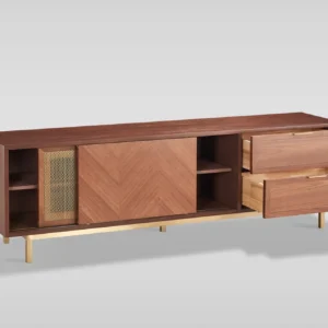 Milana TV Console (Walnut Gold)
